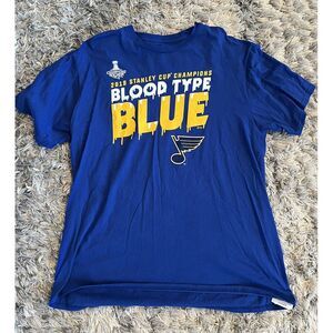 St. Louis Blues Fanatics NHL 2019 Stanley Cup Champions TShirt -Size XL